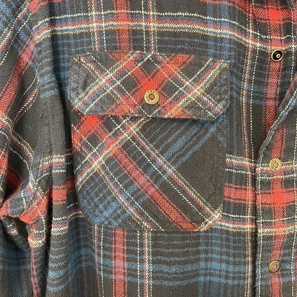 Denver Hayes Vintage Flannel Button Down Plaid Shirt With Snaps - Size Large - Picture 5 of 12